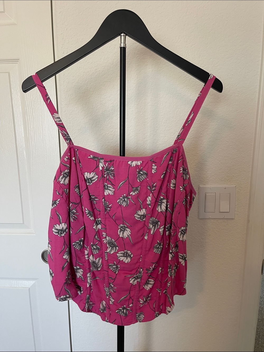torrid Magenta Floral Spaghetti Strap Cami